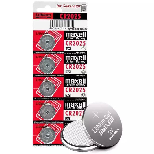 Pila de Litio Maxell CR2025 3V - Blister x5 Unidades