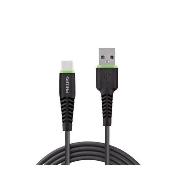 Cable USB-A a USB-C Philips DLC1530C/97 1.2m 3A Negro