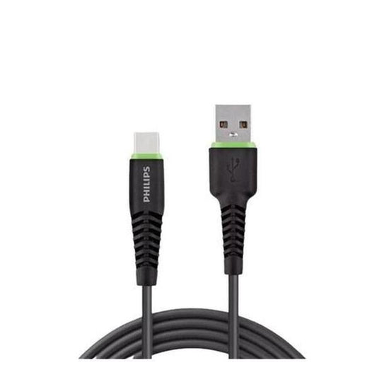 Cable USB-A a USB-C Philips DLC1530C/97 1.2m 3A Negro