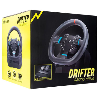 Volante Noga Drifter con Pedalera y Vibración Dual - PC PS3 PS4 Xbox Switch