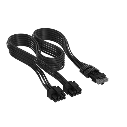 Cable Premium con funda 2x 8-Pin PCIe 12V y 2x6 600W Type 4 Negro