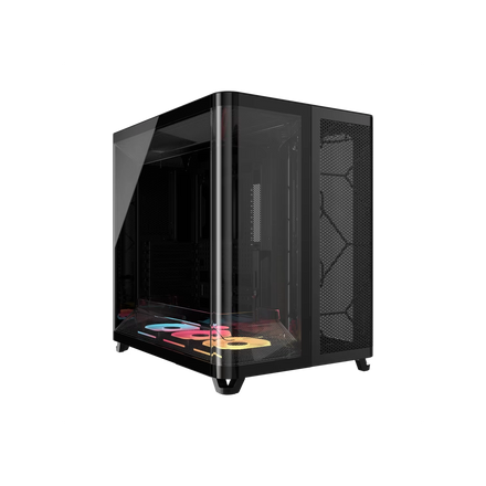 Gabinete CORSAIR AIR 5400 LX-R RGB iCUE LINK Mid Tower con triple cámara Negro