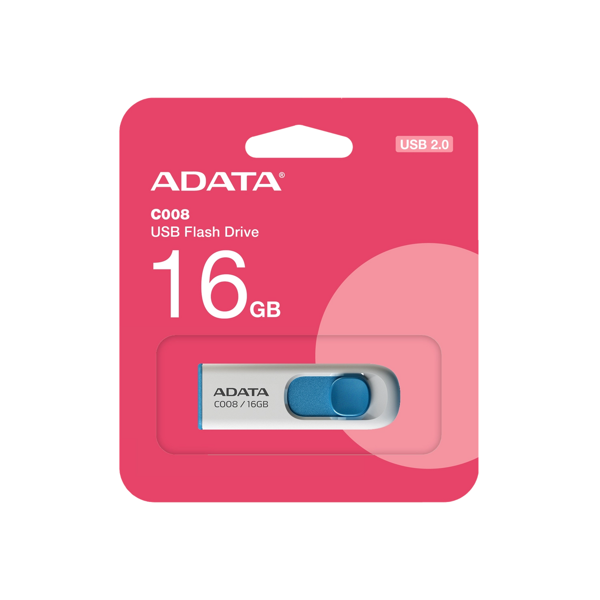 Pen Drive ADATA C008 RWE 16GB USB 2.0 C/ tapa des