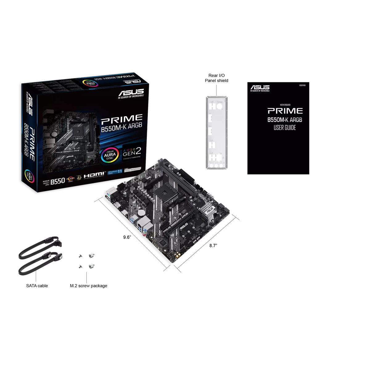 Motherboard ASUS PRIME B550M-K ARGB AM4 DDR4