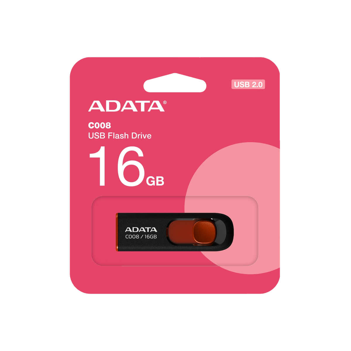 Pen Drive ADATA C008 RKD 16GB USB 2.0 C/ tapa des