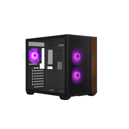 Gabinete Cooler Master Elite 660 Mid Tower 3 Fans ARGB Tempered Glass Black s/Fuente
