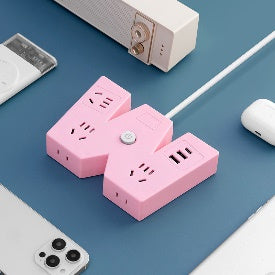 Zapatilla Eléctrica SEISA Forma W – 4 Tomas 220V + 2 USB + USB-C
