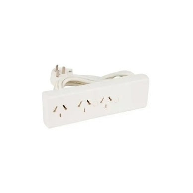 Zapatilla Eléctrica 3 Tomas 220V 10A con Cable 1.5m