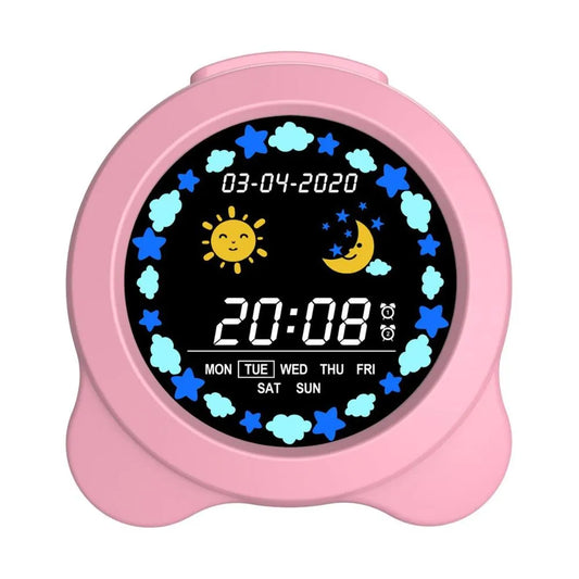 Despertador Infantil Digital SXW-380 - Alarma, Fecha y Luz Regulable | Celeste o Rosa