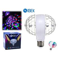 Lámpara LED Giratoria Ibek con Efecto Doble Color - Iluminación Disco