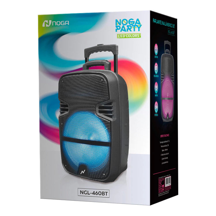 Parlante Bluetooth Noga Party 15" NGL-460BT 25W con Micrófono