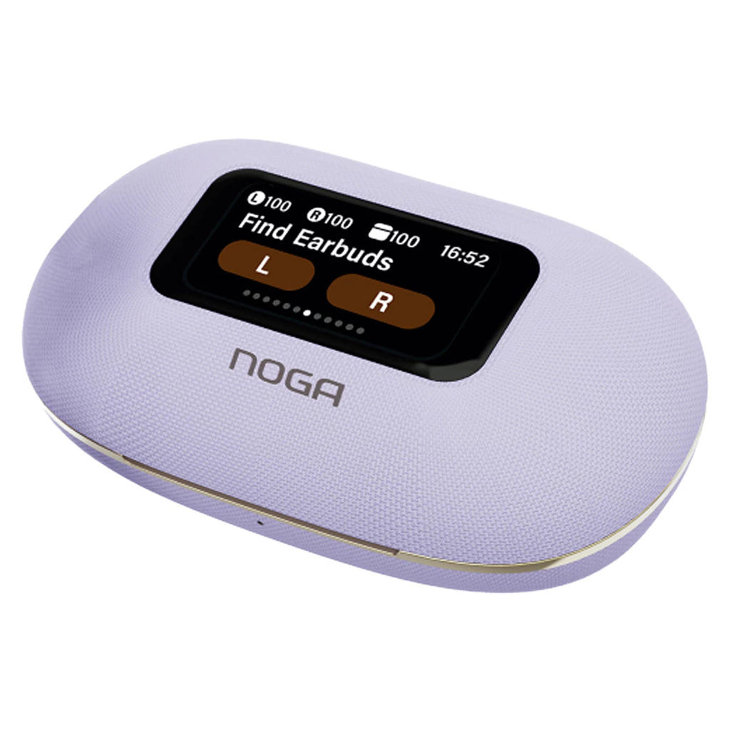 Auriculares Bluetooth Noga Twins 60S Deportivos TWS con Display - Lila