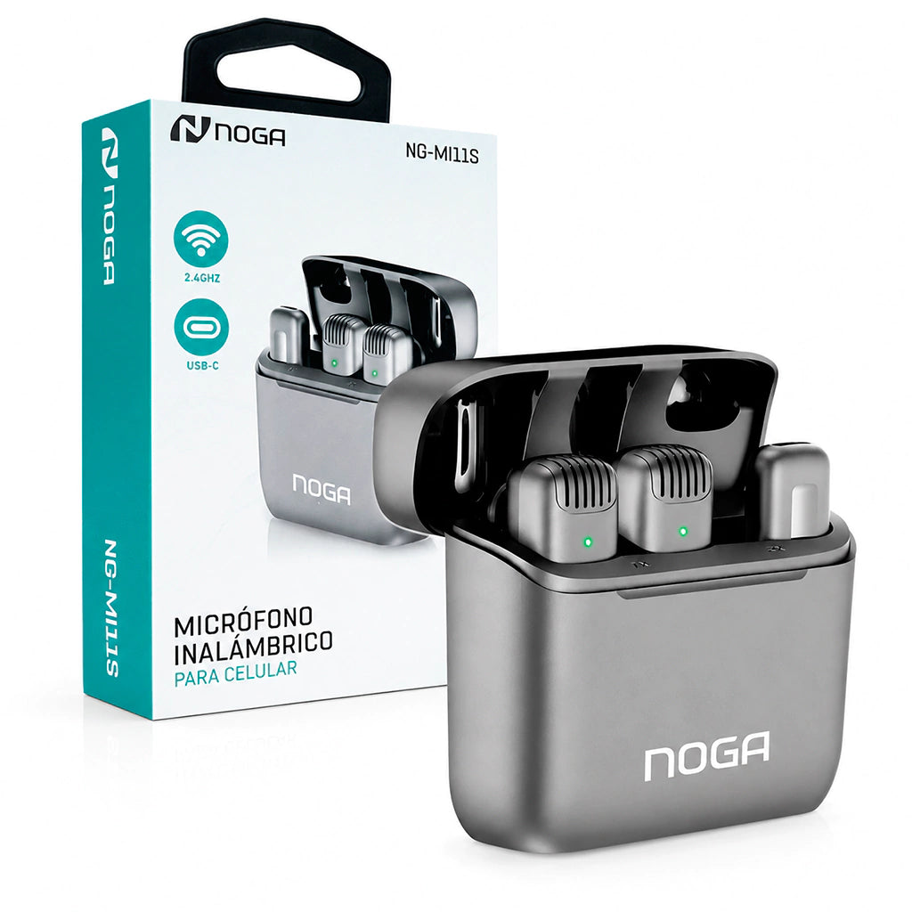 Micrófono NOGA NG-MI11S con Ficha C Doble y Base de Carga