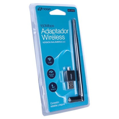 Adaptador WiFi USB Noga 150Mbps con Antena Externa