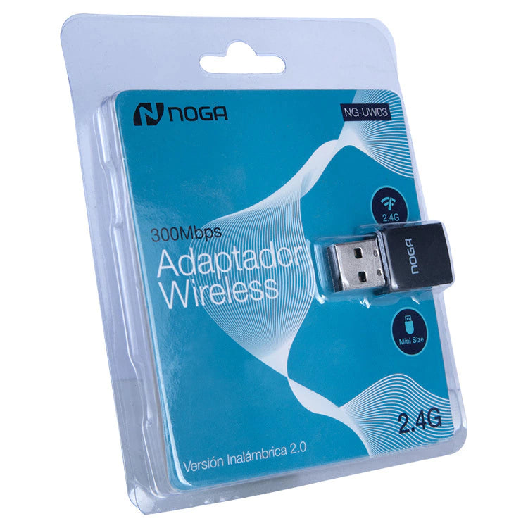 Adaptador WiFi USB Nano Noga 300Mbps 2.4GHz - Compacto