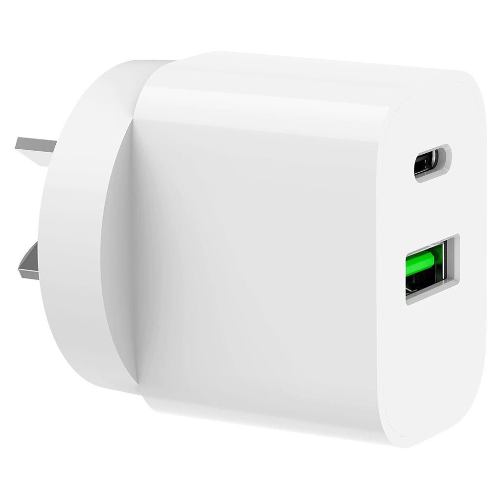 Cargador NOGA 20W Carga Rápida – USB-A + USB-C (Solo Módulo, Sin Cable)