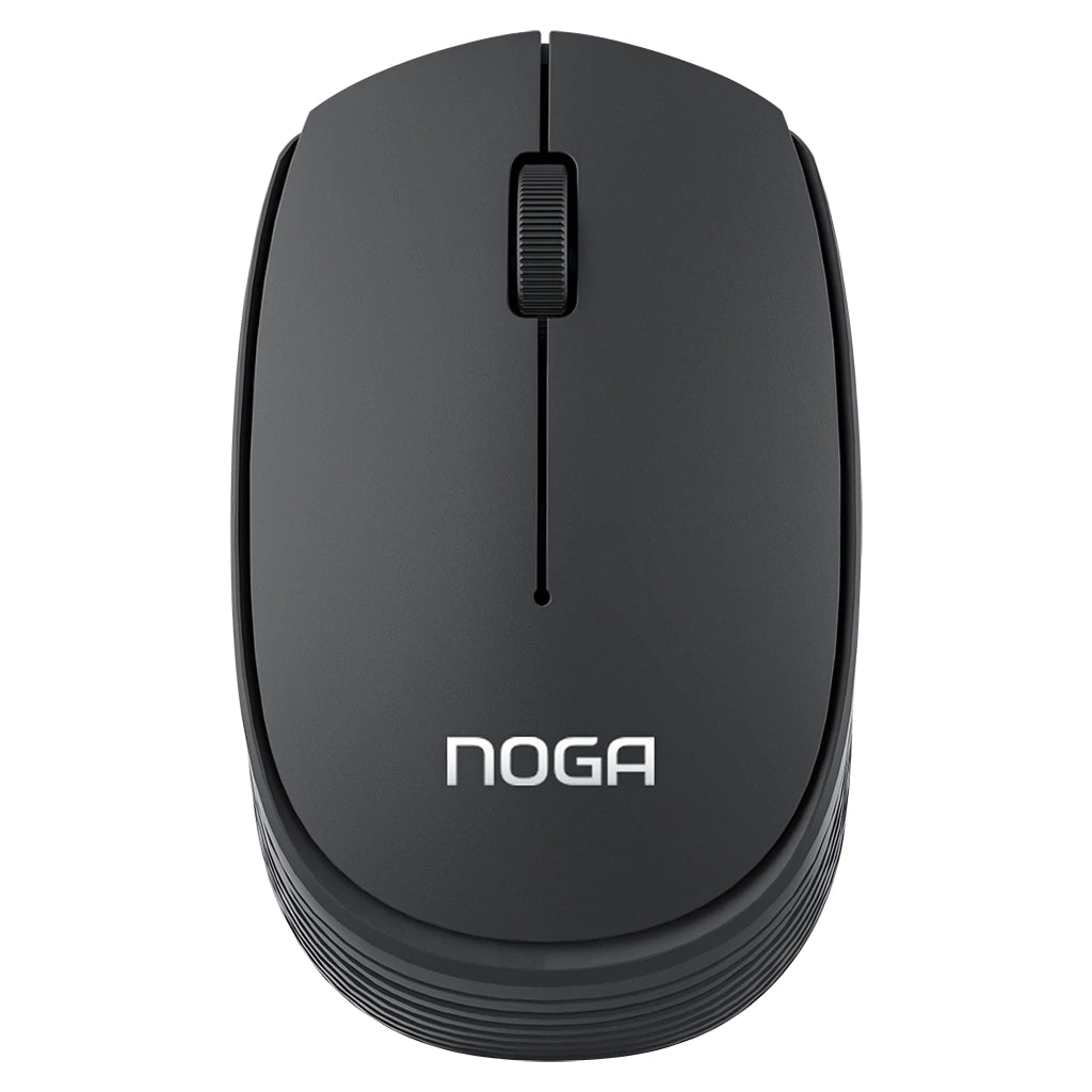 Mouse Inalámbrico Noga NGM-144 Negro - Ergonómico y Portátil