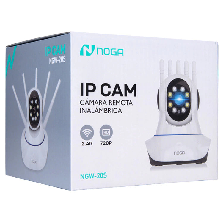 Cámara IP NOGA 355° WiFi 2.4GHz 720p con Audio, Detección de Movimiento y Visión Nocturna
