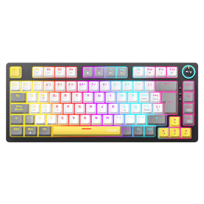 Teclado Mecánico Noganet NKB-68 RGB Gaming White Switch 12 Multimedia