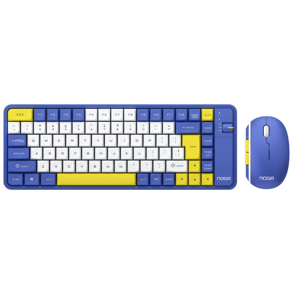 Combo Dual Inalámbrico NOGA Multitarea – Teclado y Mouse para PC y Tablet