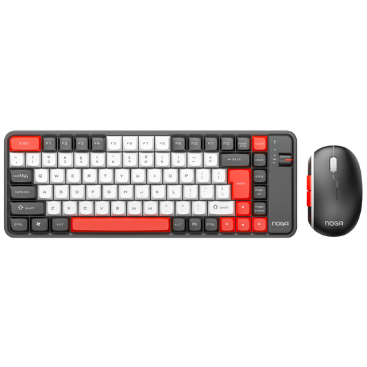 Combo Dual Inalámbrico NOGA Multitarea – Teclado y Mouse para PC y Tablet