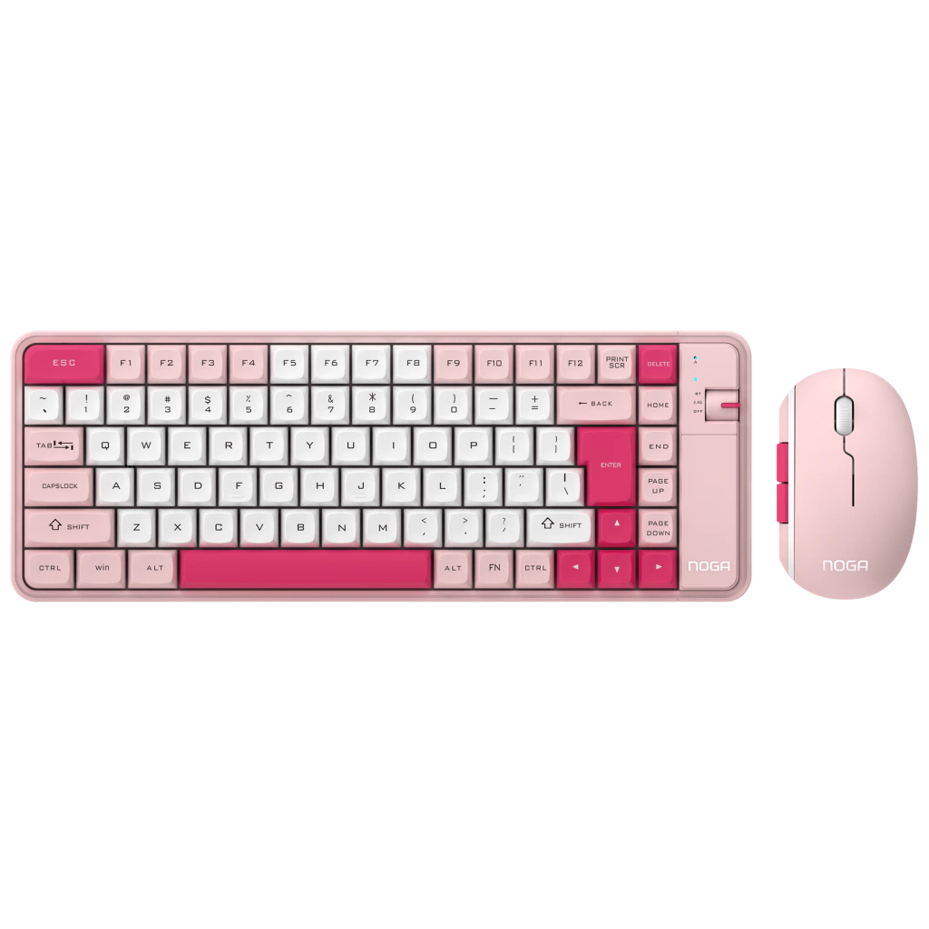 Combo Dual Inalámbrico NOGA Multitarea – Teclado y Mouse para PC y Tablet