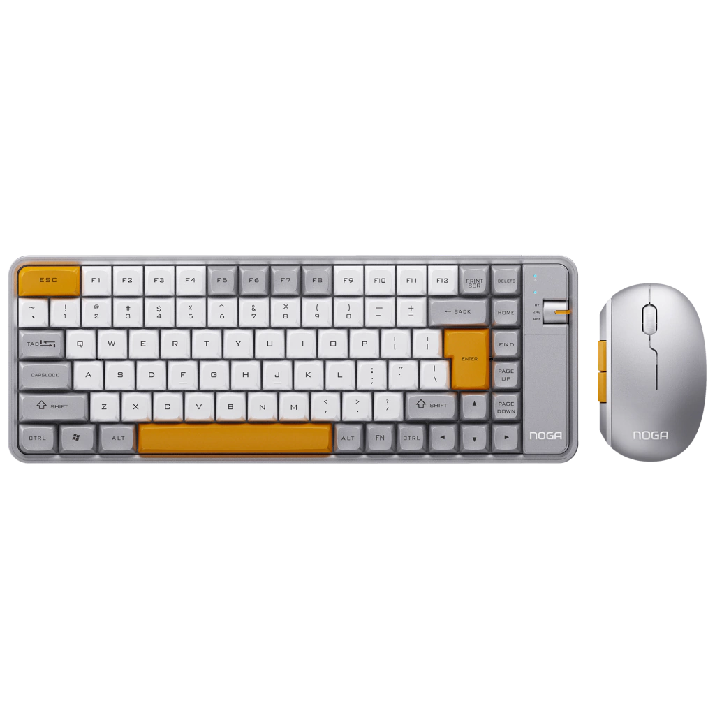 Combo Dual Inalámbrico NOGA Multitarea – Teclado y Mouse para PC y Tablet