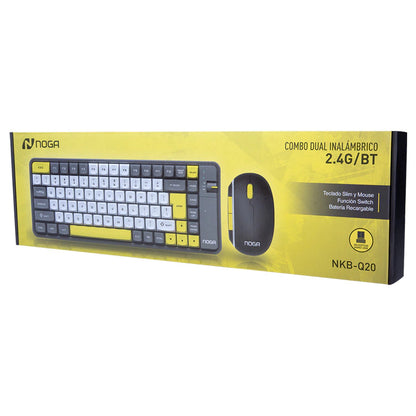 Combo Dual Inalámbrico NOGA Multitarea – Teclado y Mouse para PC y Tablet
