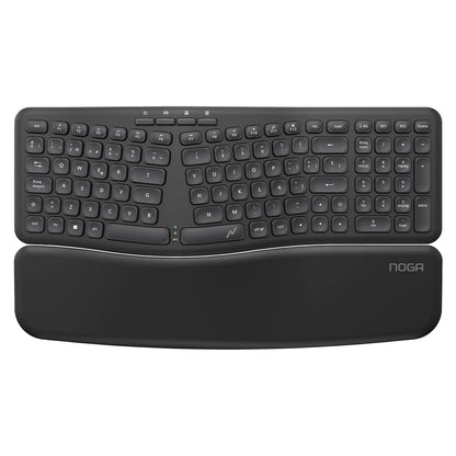 Teclado Inalámbrico Noganet NKB-Q90 Ergonómico Dual Apoya Muñecas