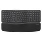 Teclado Inalámbrico Noganet NKB-Q90 Ergonómico Dual Apoya Muñecas