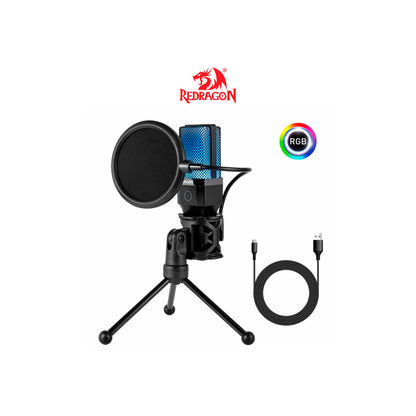 Micrófono Streaming Redragon Adne RGB GM212 - USB Profesional