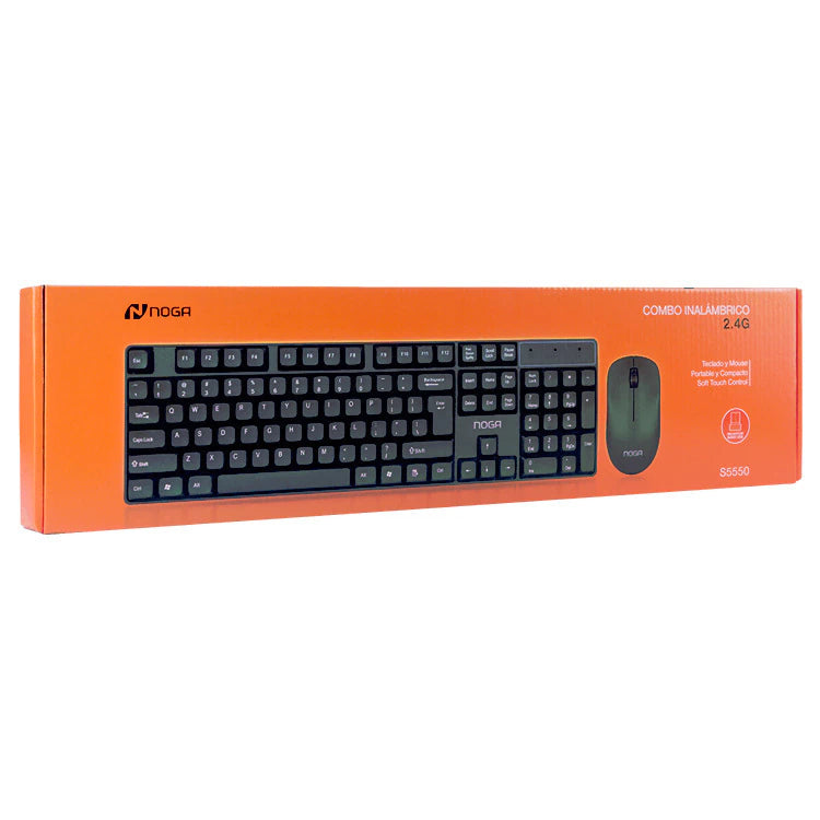 Combo Teclado y Mouse Inalámbrico NOGA S5550 – Kit para PC y Notebook