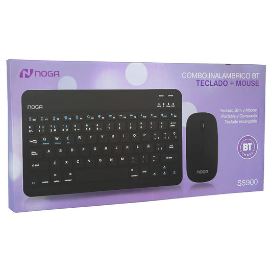 Combo Teclado y Mouse Inalámbrico NOGA Mini Slim S5900 – Compacto y Liviano