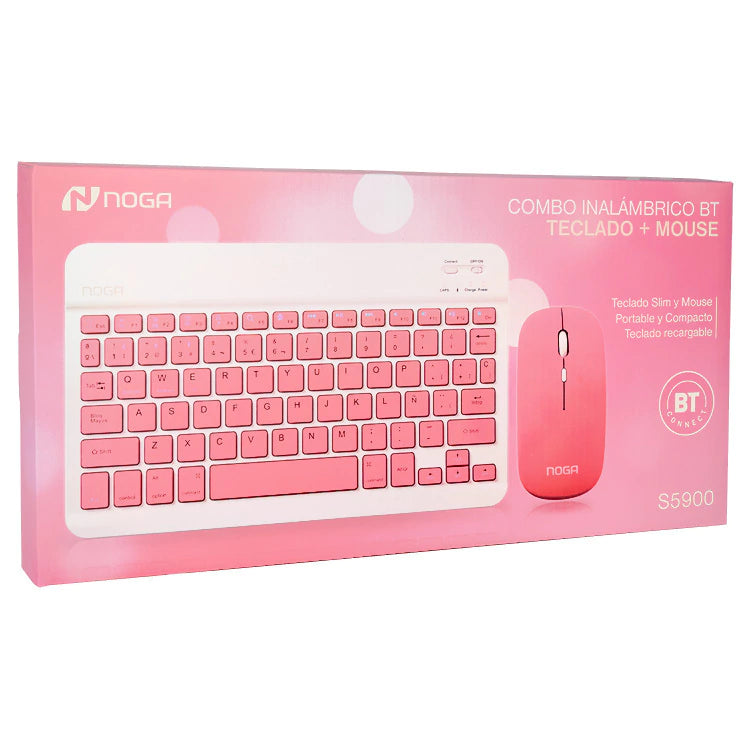 Combo Teclado y Mouse Inalámbrico Noga Mini Slim S5900 Bluetooth