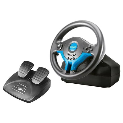 Volante Noga con Pedalera Giro 180° - Compatible PC PS3 PS4 Xbox One Switch
