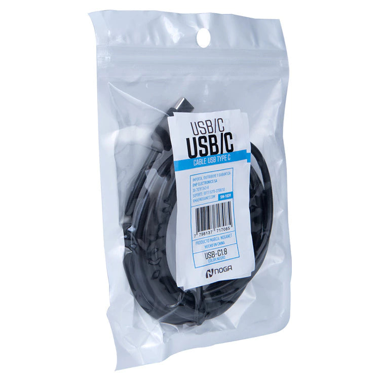 Cable USB-C a USB-C NOGA 1.8 metros