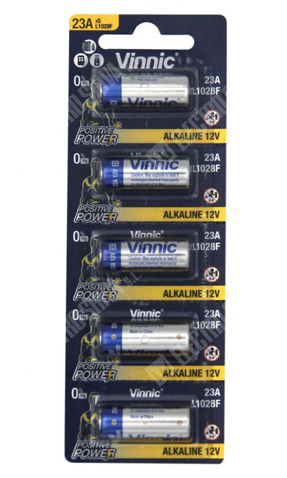 Pilas A23 Vinnic Alcalinas 12V - Tira x5 Unidades