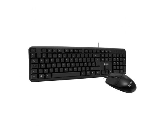 Combo Teclado y Mouse con Cable TEROS – Kit para PC y Notebook