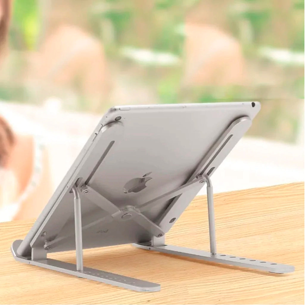 Base Plegable de Aluminio para Notebook y Tablet